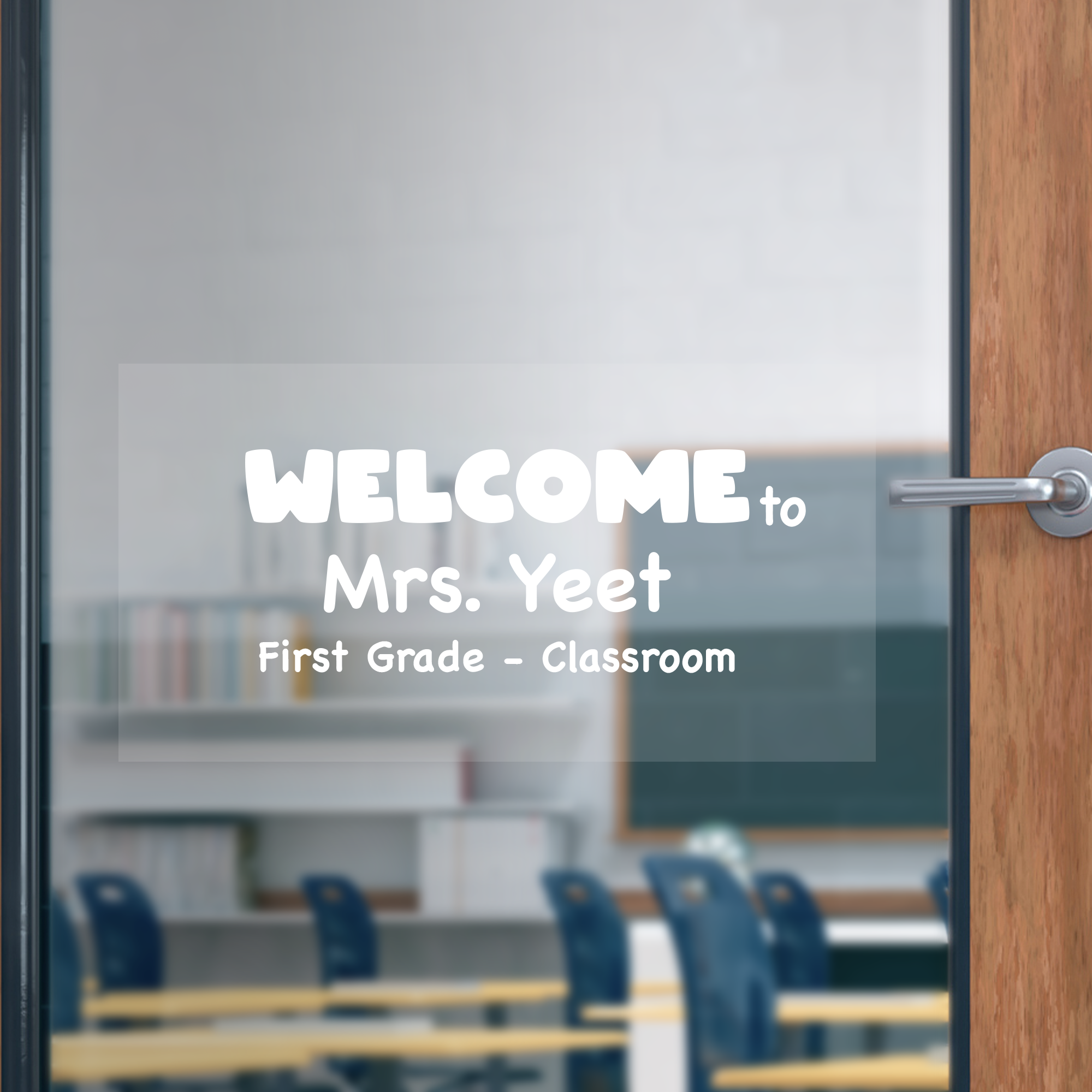 window clings - welcome to the class