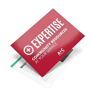 red nonprofit postcards