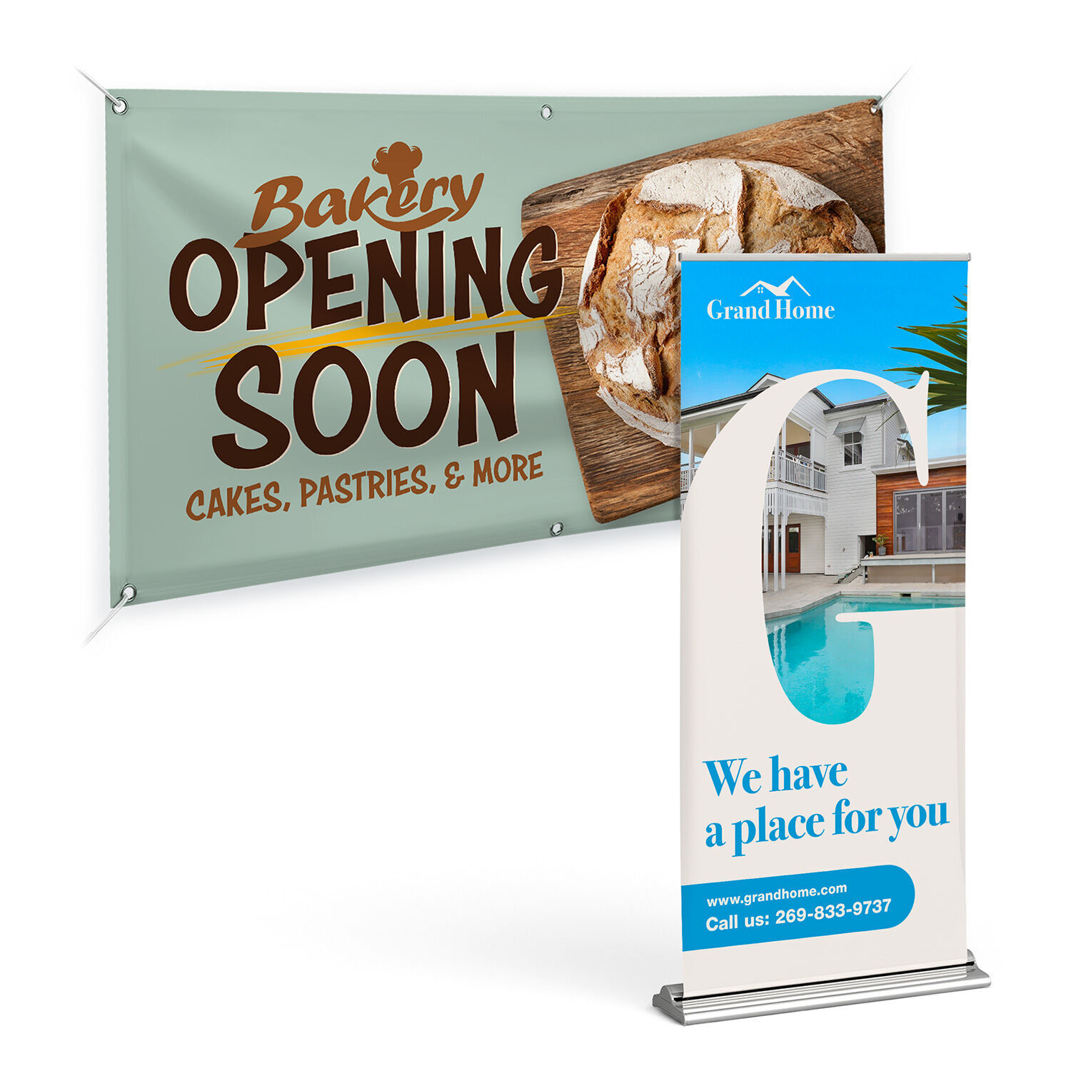 advertising vinyl banner and retractable banner