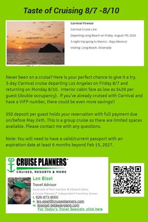 A taste of Cruising with Les Eisel